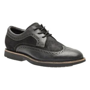 Abeo Ecco Black Leather and Suede Round Toe Oxfords Size 10.5N.  B81